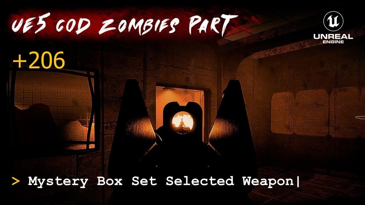 UE5 CoD Zombies Tutorial Part 206: Mystery Box Set Selected Weapon